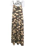 Love Moschino Cloud Print T-shirt Dress - Green