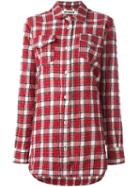 Off-white Checked Flannel Shirt, Women's, Size: Large, Red, Virgin Wool/cotton