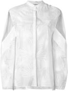 Chalayan 'dancing Palms' Open Sleeve Shirt, Women's, Size: 44, White, Silk/viscose