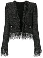 Balmain Tweed Tailored Jacket - Black