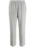 Agnona Mottled Check Trousers - Grey