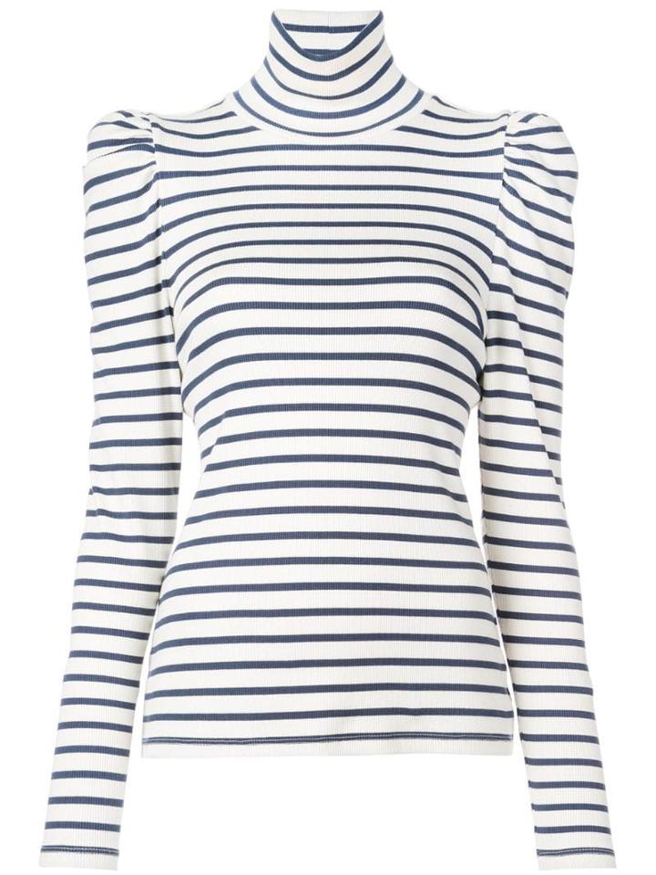 Veronica Beard Striped Long-sleeved Top - Neutrals