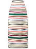 Rosie Assoulin - Ribbon Rainbow Stripe Skirt - Women - Cotton - 8, Women's, Nude/neutrals, Cotton