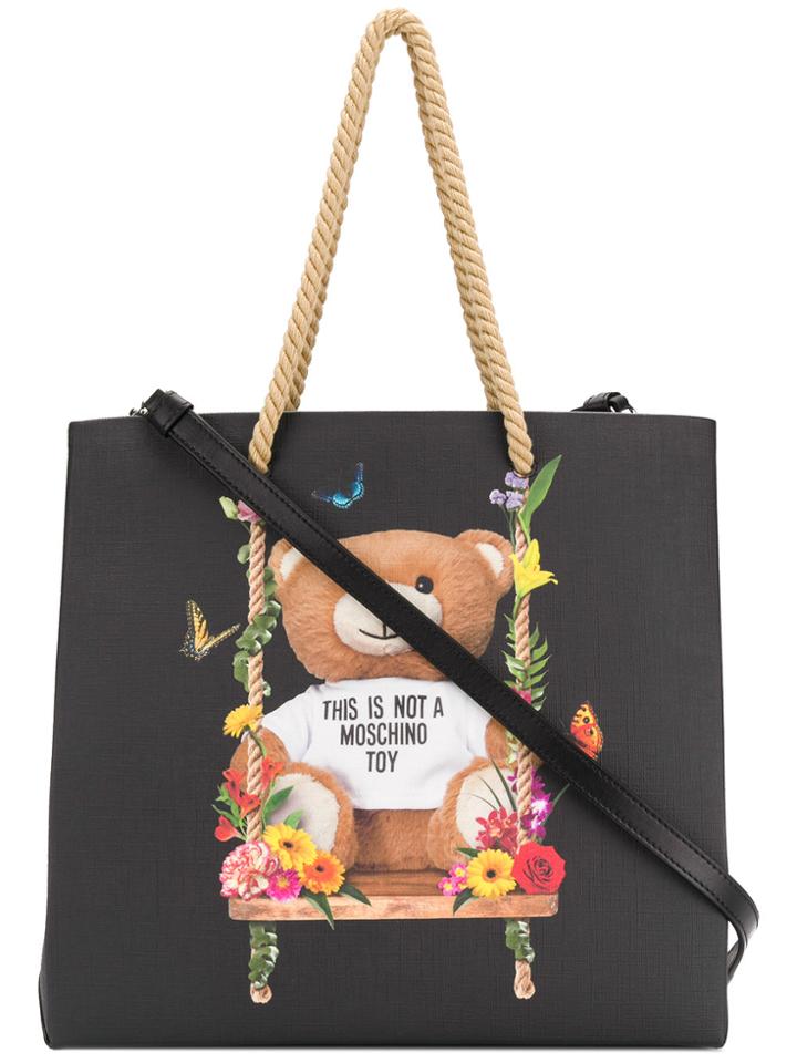 Moschino Medium Teddy Shopping Bag - Black