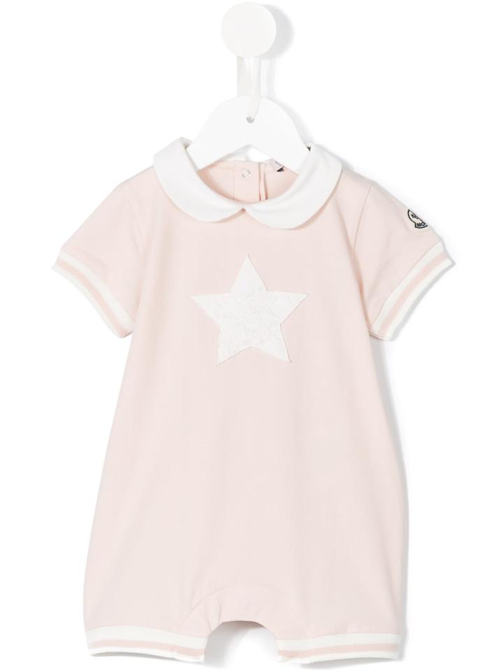 Moncler Kids Star Print Romper, Boy's, Size: 18-24 Mth, Pink/purple