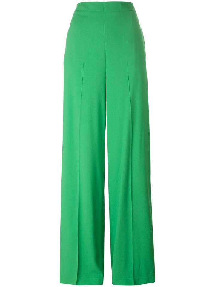 Msgm Straight Trousers, Women's, Size: 38, Green, Polyester/acetate/viscose