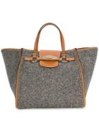Ermanno Scervino Herringbone Tote Bag - Black