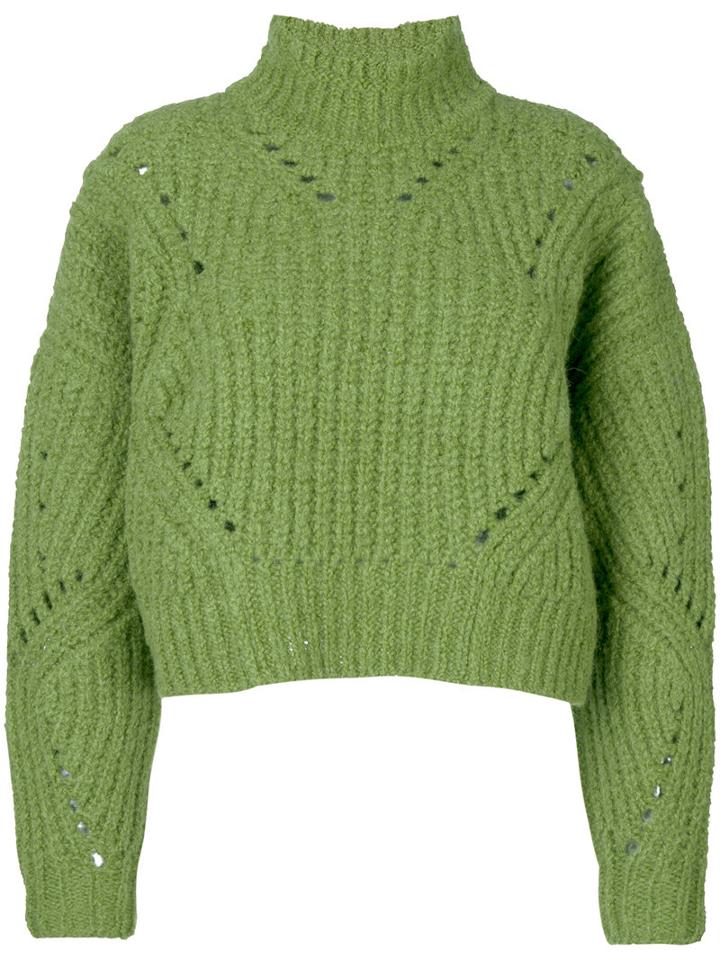 Isabel Marant - Farren Pullover - Women - Polyester/wool/alpaca - 38, Green, Polyester/wool/alpaca
