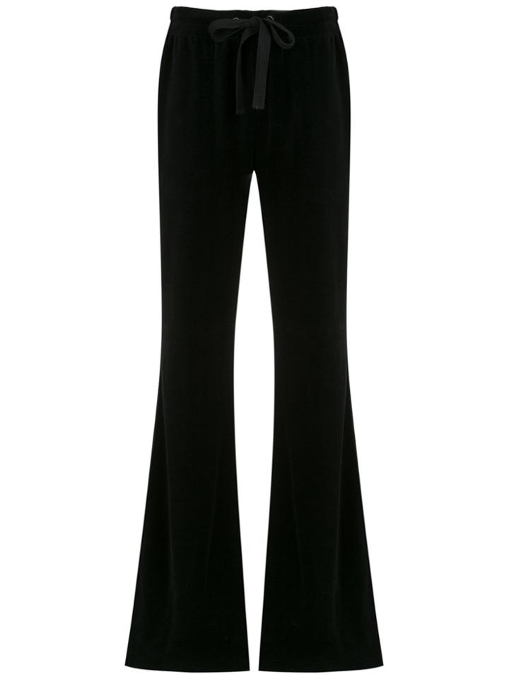 Nk Cotton-blend Flared Trousers - Black