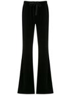 Nk Cotton-blend Flared Trousers - Black