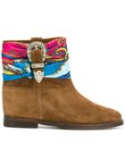 Via Roma 15 Wraparound Detail Ankle Boots - Brown