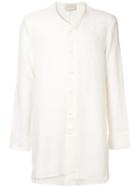 Sartorial Monk Side Slit Tunic Shirt - White