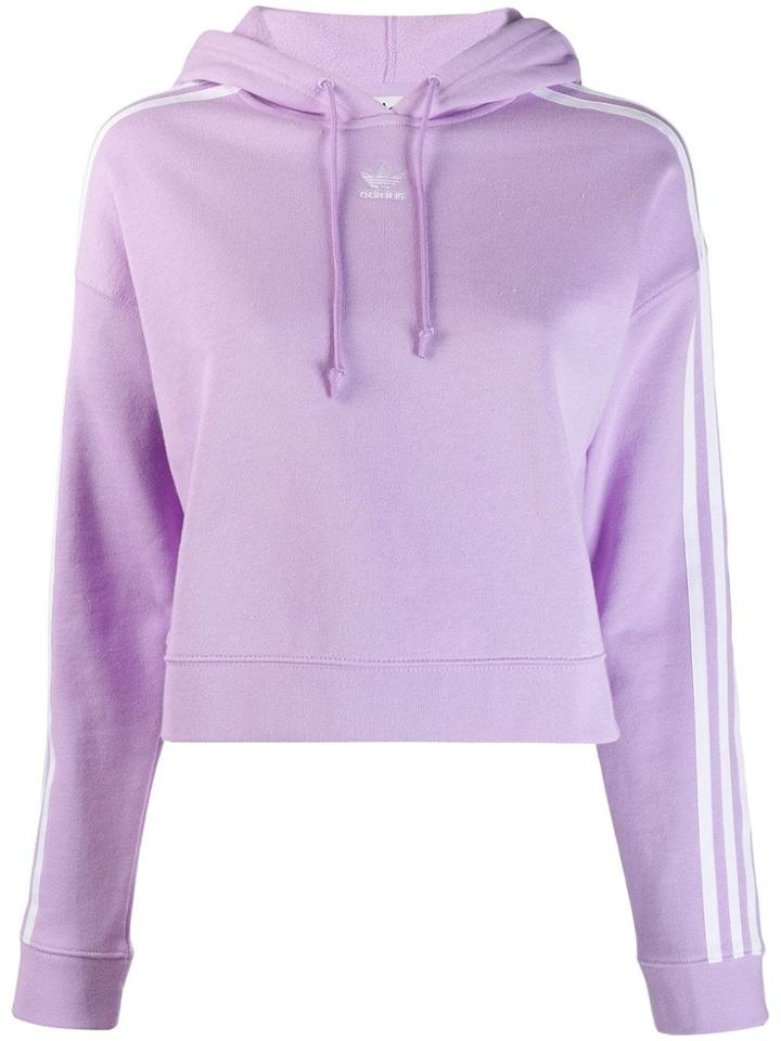 Adidas Cropped Hoodie - Purple