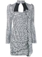Giuseppe Di Morabito Sequin Ruffle Dress - Silver