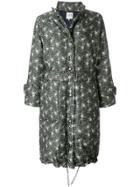 Sea Oversized Printed Coat - Black