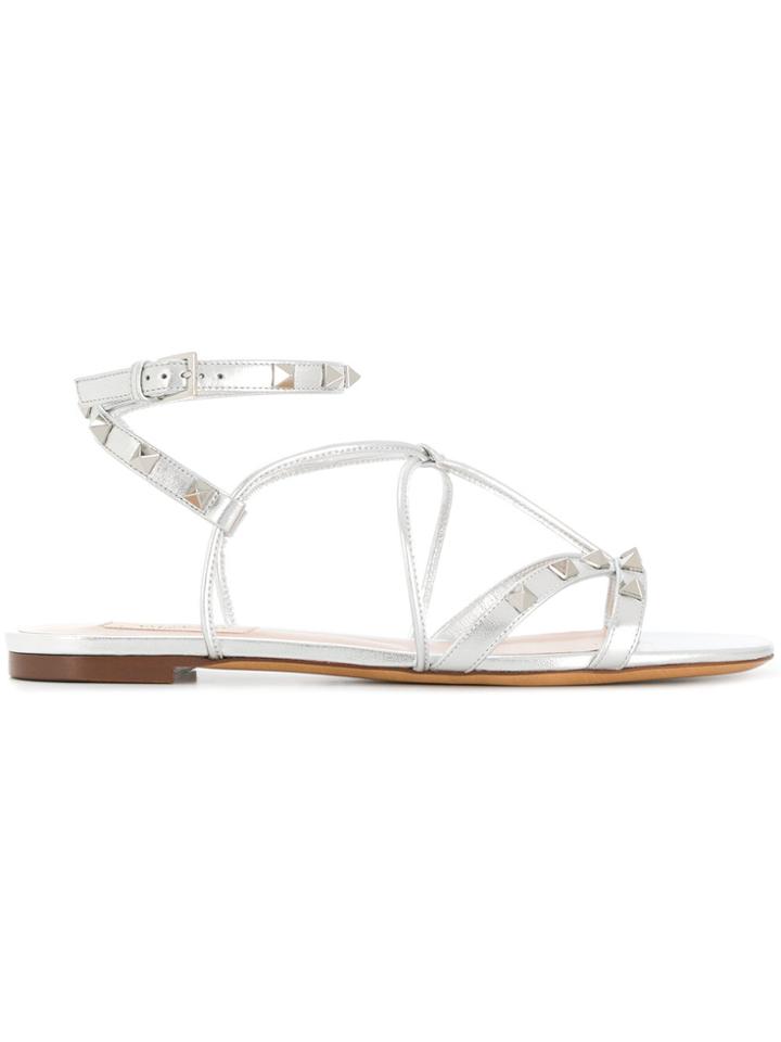 Valentino Valentino Garavani Vltn Free Rockstud Sandals - Metallic