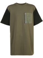 Mostly Heard Rarely Seen Contrast Fitted T-shirt - Green