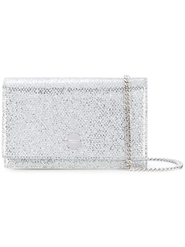 Jimmy Choo Florence Sparkly Crossbody Bag - Grey