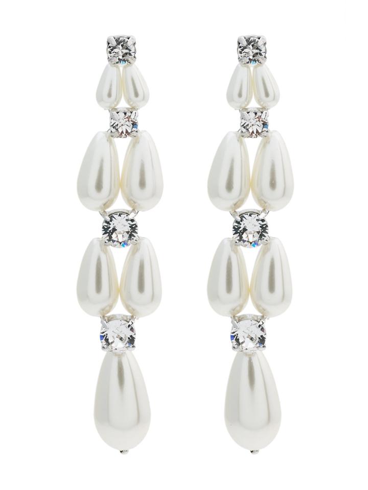 Simone Rocha Faux Pearl Drop Earrings - White
