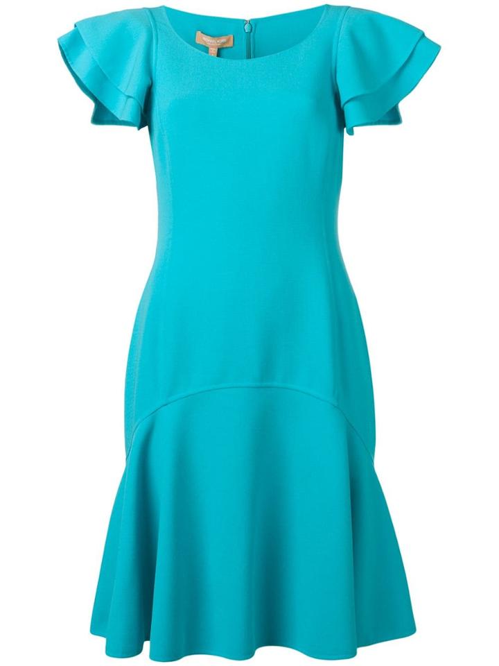 Michael Kors Collection Short Sleeved Dress - Blue