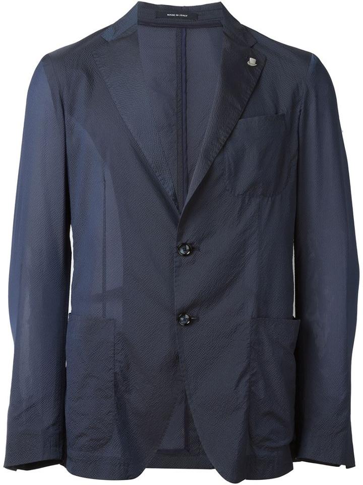 Tagliatore Textured Sheer Blazer