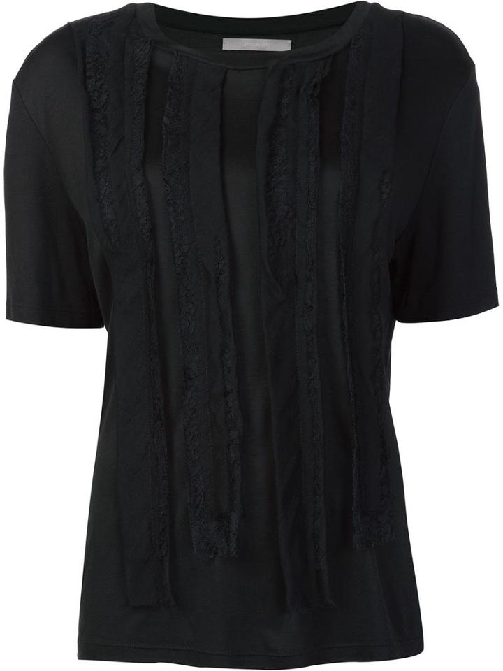 Jason Wu Panelled Top, Women's, Size: Xs, Black, Viscose