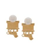 Wouters & Hendrix Pearls And Lions Earrings - Gold