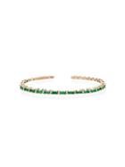 Suzanne Kalan 18kt Yellow Gold Baguette Bracelet - Gold/green