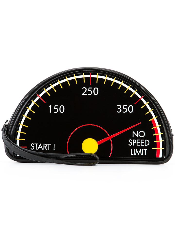 Yazbukey - No Speed Limit Clutch - Women - Leather/plexiglass - One Size, Black, Leather/plexiglass