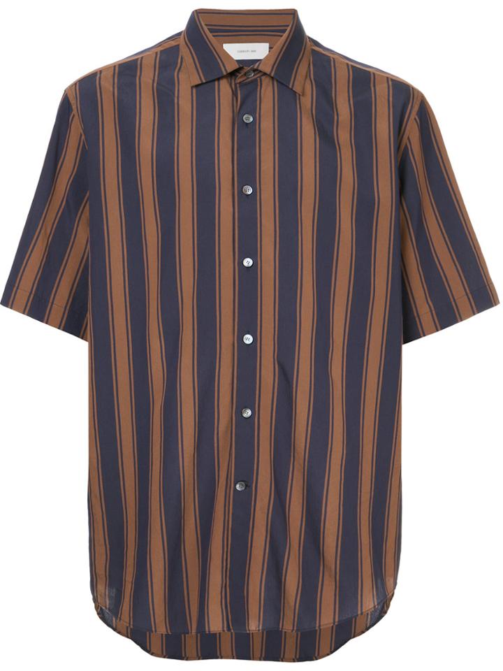 Cerruti 1881 Short Sleeve Striped Shirt - Brown