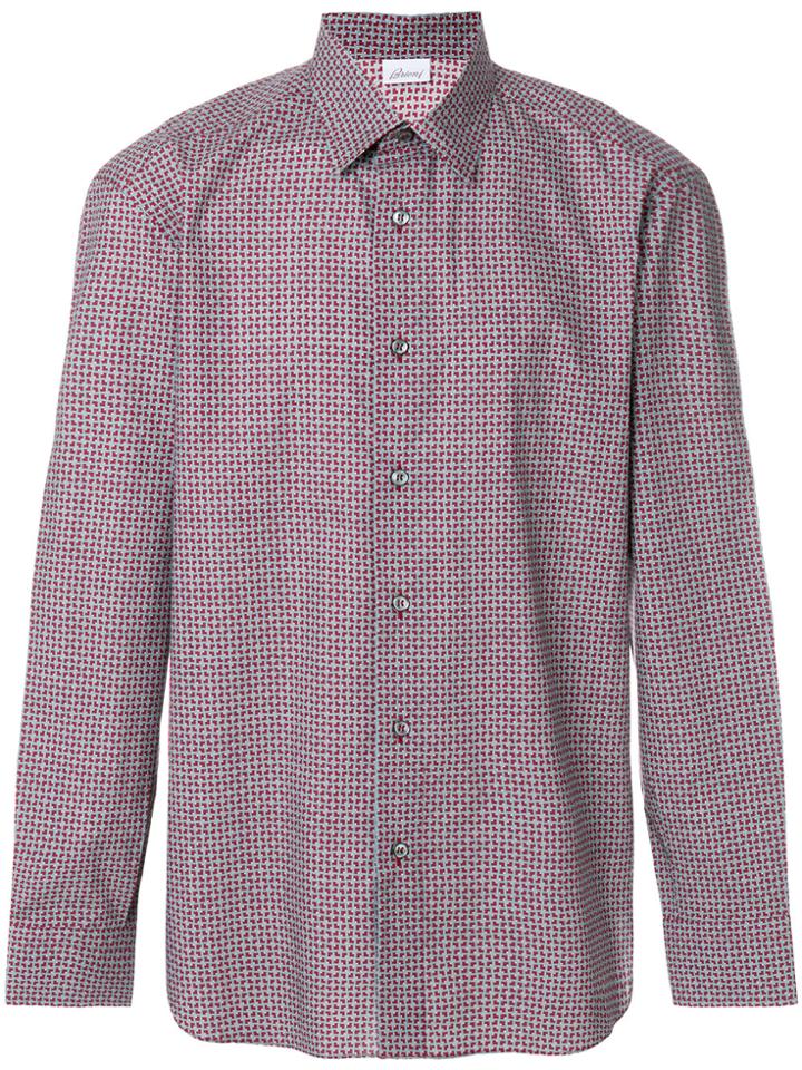 Brioni Patterned Shirt - Red