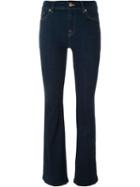 7 For All Mankind Long Beach Flared Jeans, Women's, Size: 26, Blue, Cotton/polyester/spandex/elastane