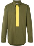 Givenchy - Contrast Band Shirt - Men - Cotton - 42, Green, Cotton