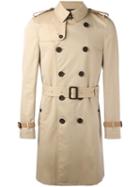 Burberry Runway Classic Mid Trenchcoat, Men's, Size: 48, Nude/neutrals, Cotton/cupro