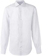 Eleventy - Striped Shirt - Men - Linen/flax - 39, Blue, Linen/flax