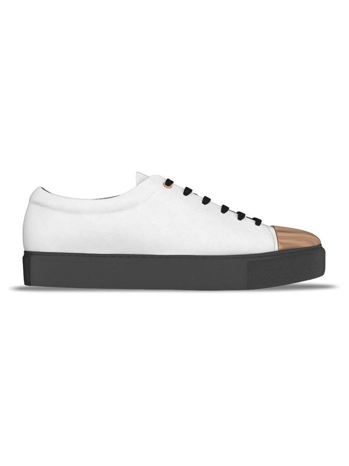 Myswear Vyner Sneakers, Men's, Size: 45, White, Leather/rubber