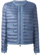 Moncler 'alose' Padded Jacket, Women's, Size: 0, Blue, Feather Down/polyamide