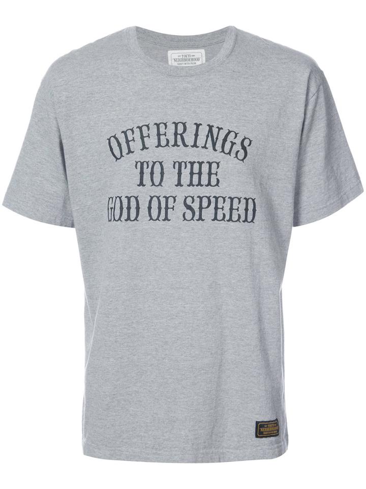 Neighborhood - Printed T-shirt - Men - Cotton - S, Grey, Cotton