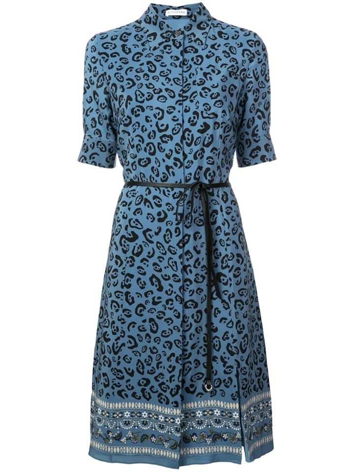 Altuzarra Leopard Print Shirt Dress - Blue