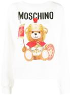 Moschino Roman Teddy Print Sweatshirt - White