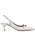 Tabitha Simmons Sling Back Pointed Pumps - White