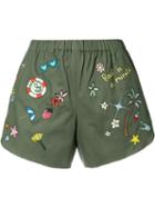 Mira Mikati Multi-patches Shorts, Women's, Size: 36, Green, Cotton