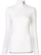 Yang Li Roll Neck Top - White