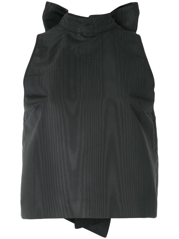 Msgm Ruffle Back Blouse - Black