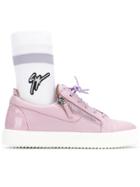 Giuseppe Zanotti Design Logo Sock Sneakers - Pink & Purple