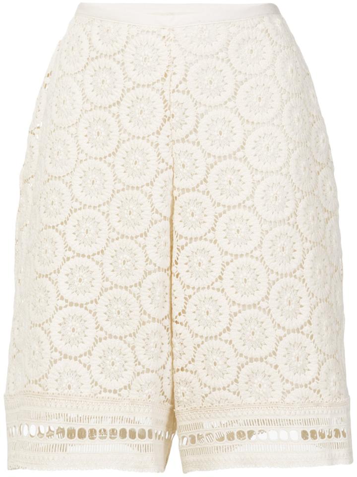 See By Chloé Crochet Shorts - White