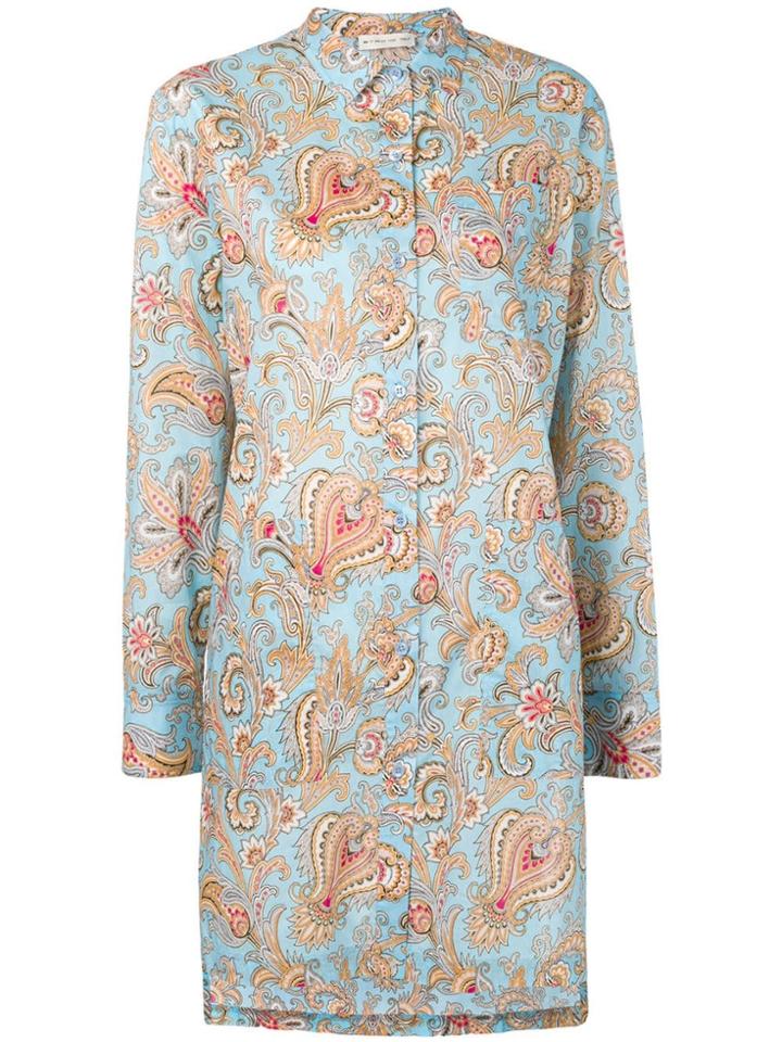 Etro Paisley Print Shirt Dress - Blue