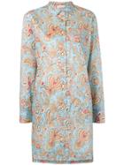 Etro Paisley Print Shirt Dress - Blue