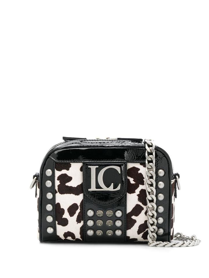 La Carrie Cow Print Crossbody Bag - Black