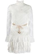 Zimmermann Lace Panel Tiered Dress - White